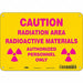 Radiation Safety Sign 7 x 10 Aluminum