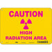 Radiation Safety Sign 7 x 10 Aluminum