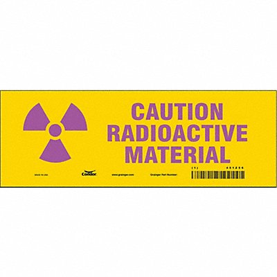 Safety Sign 3 1/2 in x 10 in Vinyl PK10