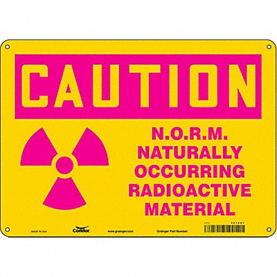 Safety Sign 10 in x 14 in Aluminum