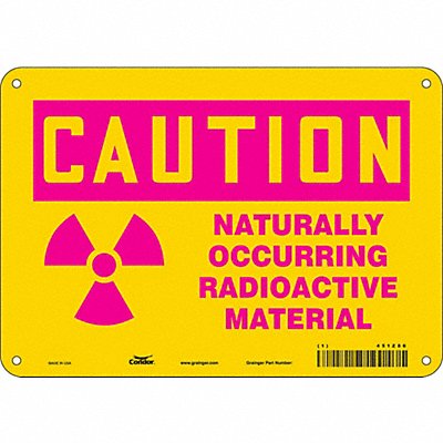 Radiation Safety Sign 7 x 10 Aluminum