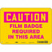 Radiation Safety Sign 7 x 10 Aluminum