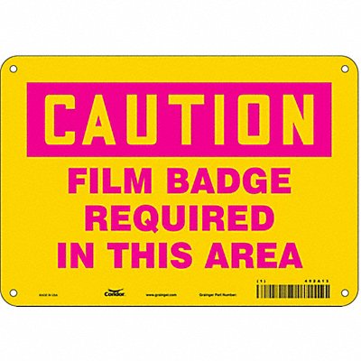 Safety Sign 7 inx10 in Polyethylene