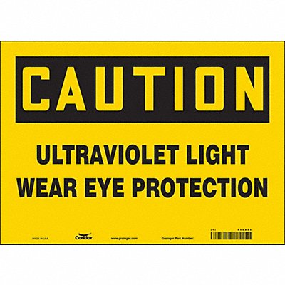 Safety Sign 10 in x 14 in Vinyl