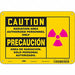 Radiation Safety Sign 7 x 10 Aluminum