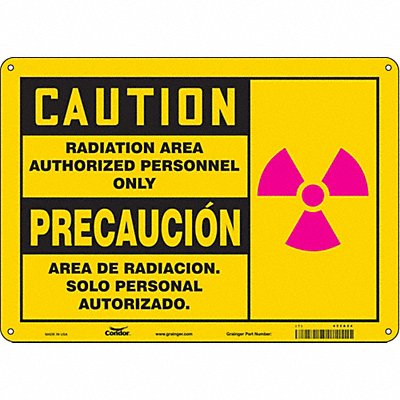 Safety Sign 10 in x 14 in Aluminum