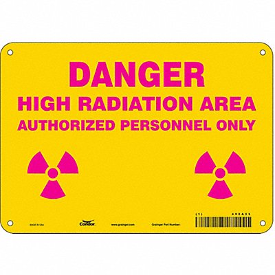Safety Sign 7 in x 10 in Polyethylene