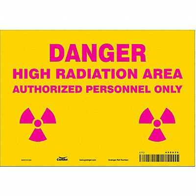 Safety Sign 7 in x 10 in Vinyl