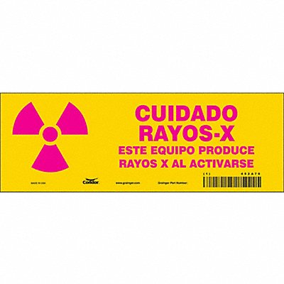 Safety Sign 3 1/2 in x 10 in Vinyl