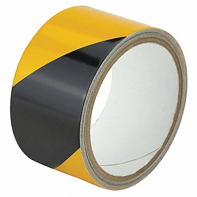 Floor Tape Black/Yellow 2 inx15 ft Roll