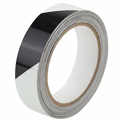 Floor Tape Black/White 1 inx30 ft Roll