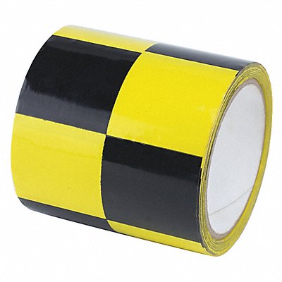 Floor Tape Black/Yellow 4 inx54 ft Roll