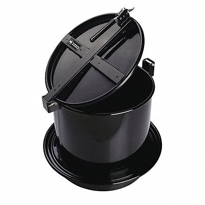 Drum Lid Black Steel 55 gal