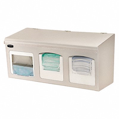 Face Mask Dispenser 3 Compartments Beige