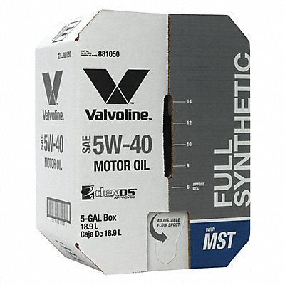 Motor Oil 5 gal Sz 5W-40 SAE Grade Box