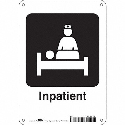 Safety Sign 10 in x 7 in Polyethylene