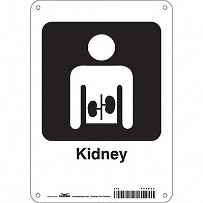 Safety Sign 10 in x 7 in Polyethylene