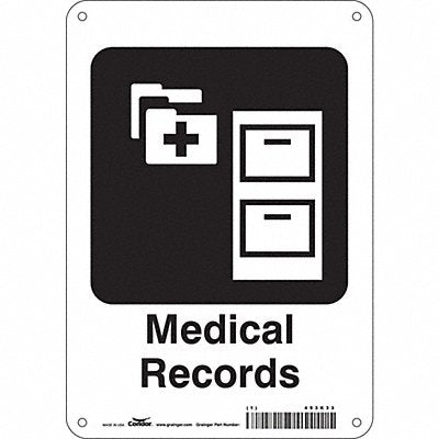 Safety Sign 10 in x 7 in Polyethylene