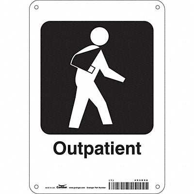 Safety Sign 10 in x 7 in Polyethylene
