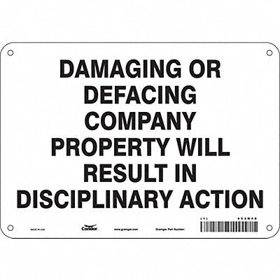 Safety Sign 7 in x 10 in Polyethylene