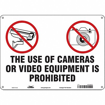 Safety Sign 10 in x 14 in Aluminum