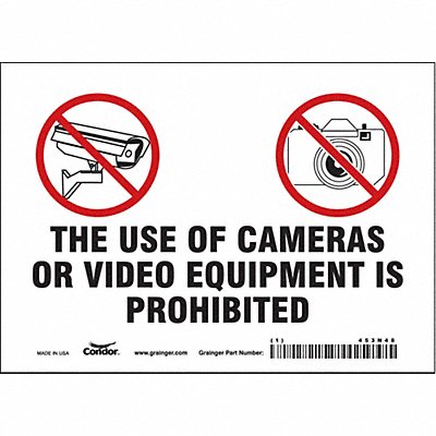 Safety Sign 5 in x 7 in Vinyl