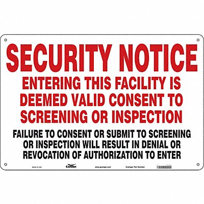 Safety Sign 24 in x 36 in Polyethylene