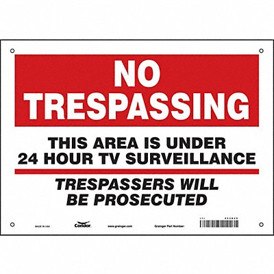 Safety Sign 10 inx14 in Polyethylene