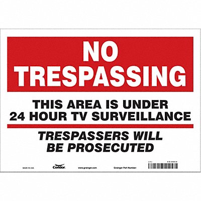 Safety Sign 10 in x 14 in Vinyl