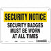 Safety Sign 7 in x 10 in Polyethylene