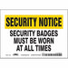 Safety Sign 5 in x 7 in Vinyl