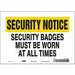 Safety Sign 7 in x 10 in Vinyl