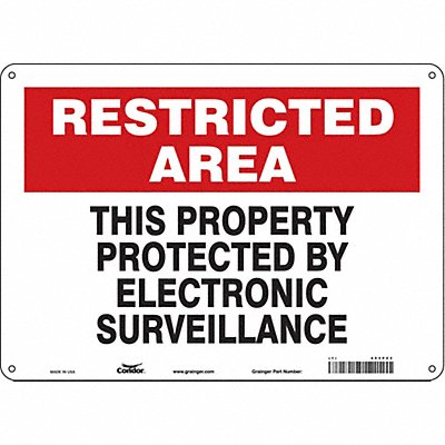 Safety Sign 10 in x 14 in Polyethylene