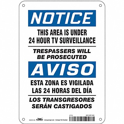 Safety Sign 10 in x 7 in Polyethylene