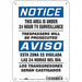 Safety Sign 10 in x 7 in Polyethylene