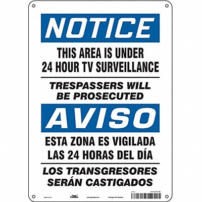 Safety Sign 14 in x 10 in Polyethylene