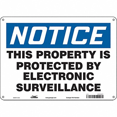Safety Sign 10 in x 14 in Aluminum