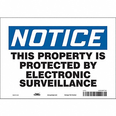 Safety Sign 7 in x 10 in Vinyl