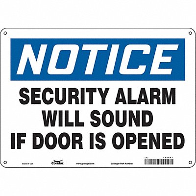 Safety Sign 10 in x 14 in Aluminum