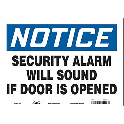 Safety Sign 10 in x 14 in Vinyl