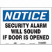 Safety Sign 10 in x 14 in Vinyl