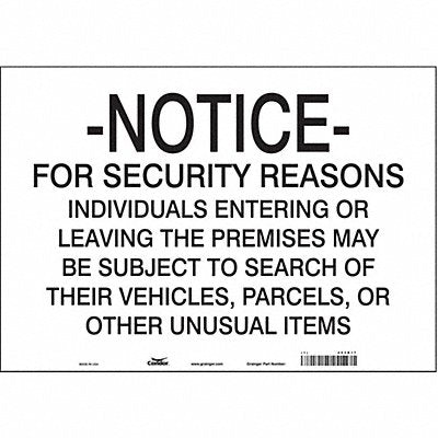 Safety Sign 14 in x 20 in Vinyl