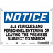 Safety Sign 7 in x 10 in Aluminum