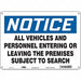 Safety Sign 10 in x 14 in Aluminum