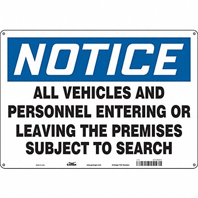 Safety Sign 14 in x 20 in Polyethylene