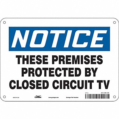 Safety Sign 7 in x 10 in Aluminum