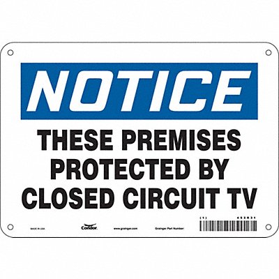 Safety Sign 7 in x 10 in Polyethylene