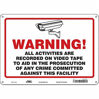 Safety Sign 10 in x 14 in Aluminum