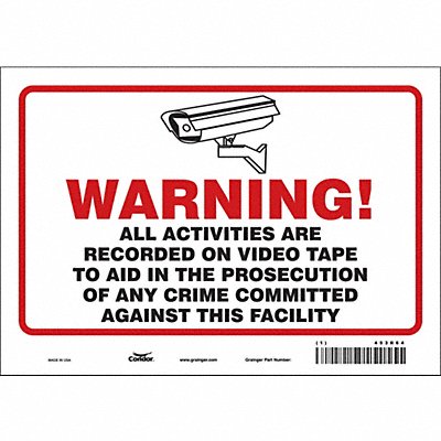 Safety Sign 7 in x 10 in Vinyl