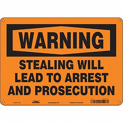 Safety Sign 10 in x 14 in Polyethylene